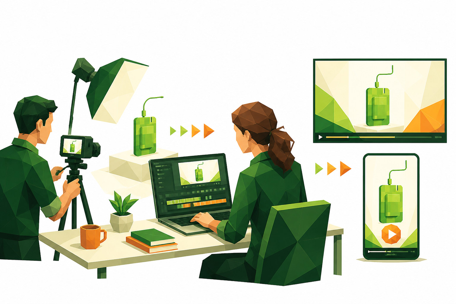 Business product video editing workflow