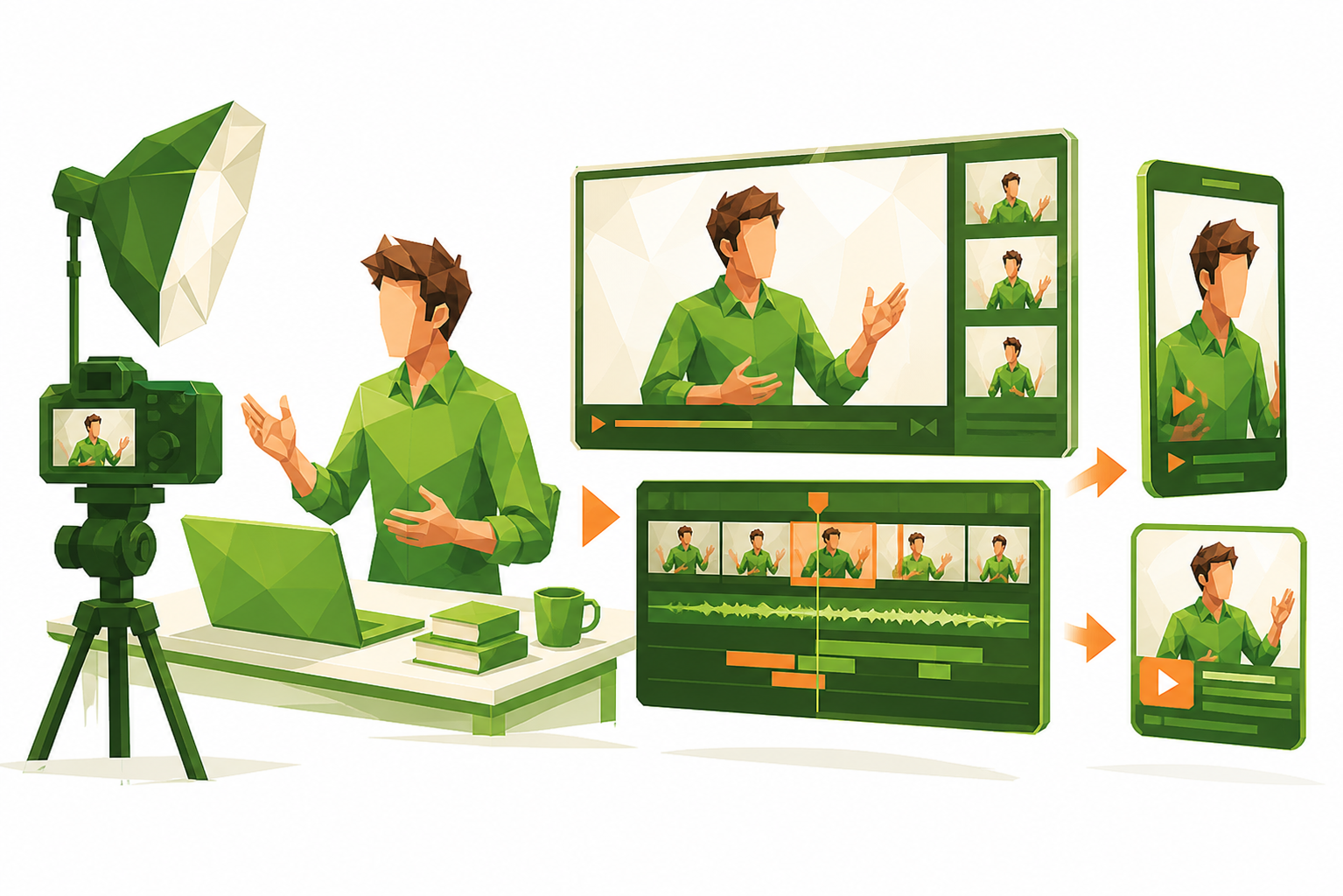 Course and expert video editing workflow